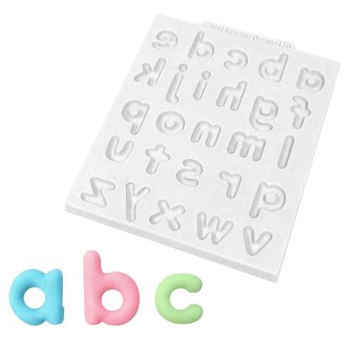 Katy Sue Silicone Mould - Domed Alphabet Lowercase - Click Image to Close